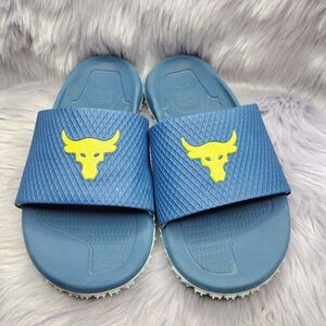 Under Armour Project Rock Slip-on Slides 2.0 Michelin Men’s Size 8 Blue